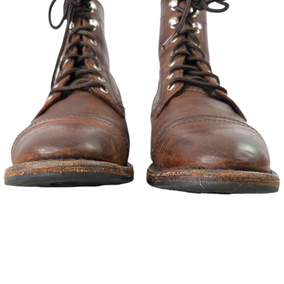 THURSDAY Boot Co. Men's Captain Brown Leather Lace-Up Boots Size 8.5199 - Picture 7 of 12